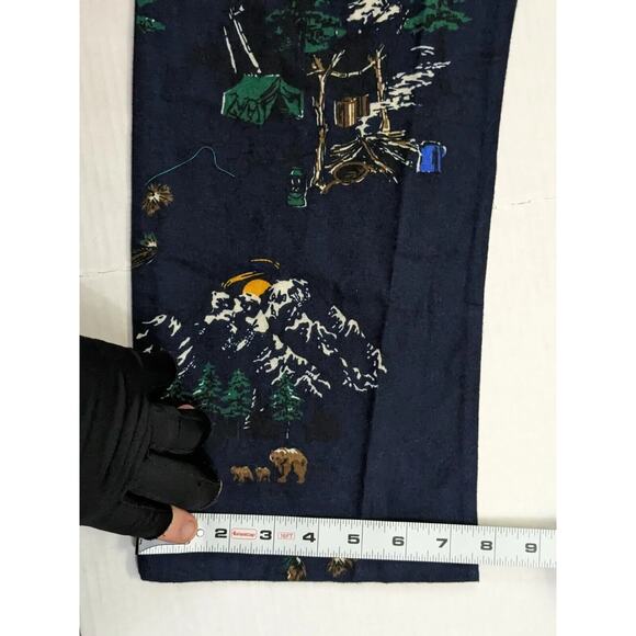 Polo Ralph Lauren Lounge Pants Mens Small Blue Flannel Fishing Pattern Pajamas - Picture 7 of 10